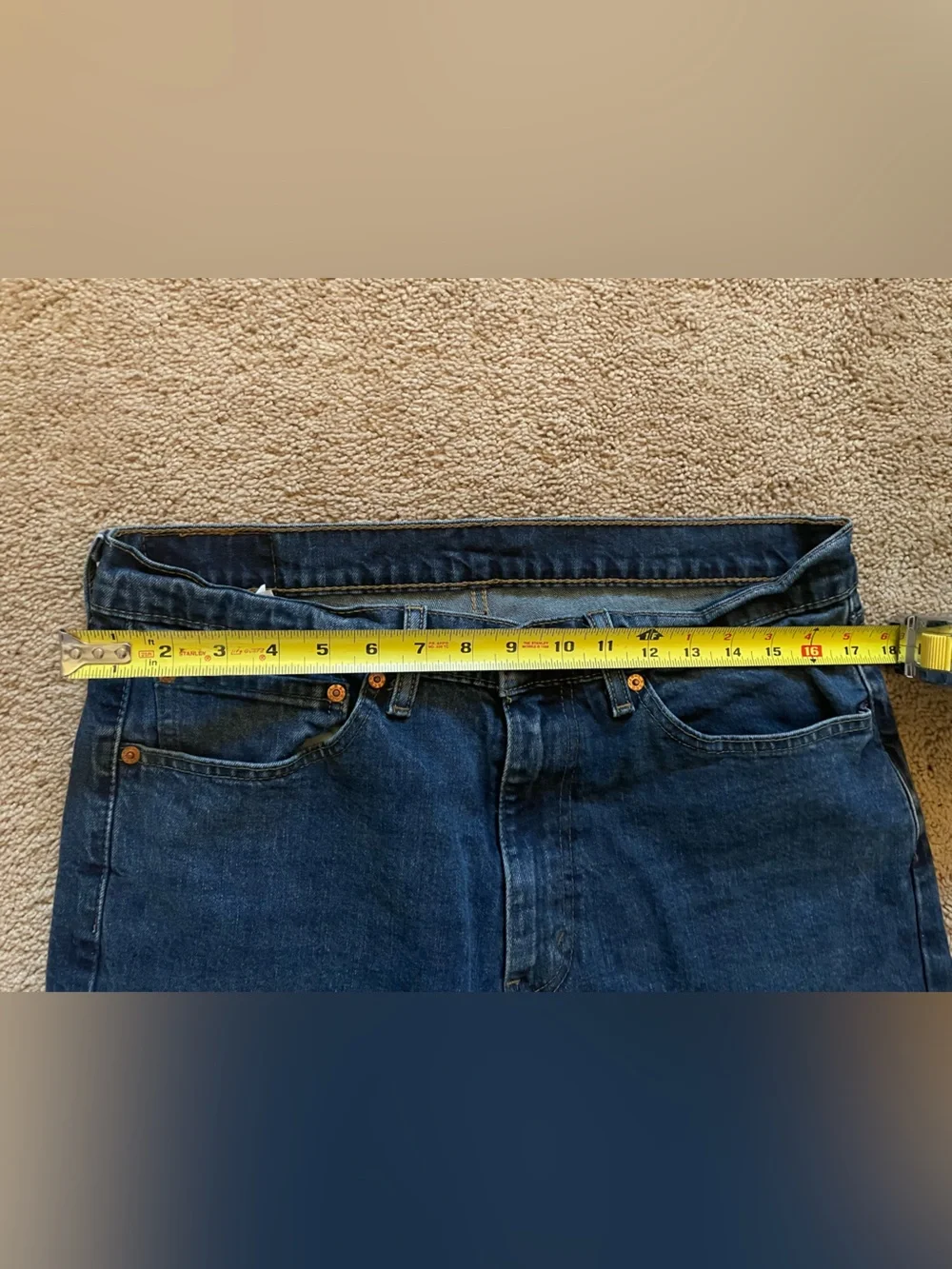 Levi's Dark Blue Straight Leg Men's Jeans